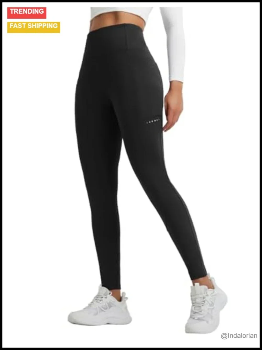 Fleece Lined High Waisted Thermal Leggings Tummy Control 4 Pockets